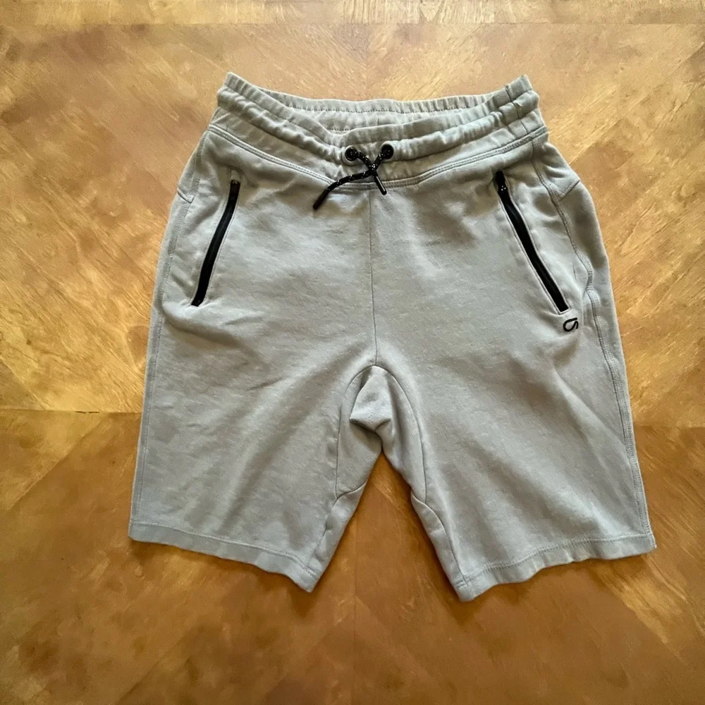 Grey Tie-Waist Shorts - GAP Kids - Black Zip Pockets - XXL (18-20)